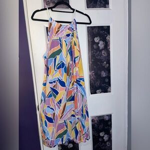 Multicolor midi sun/cover up dress.